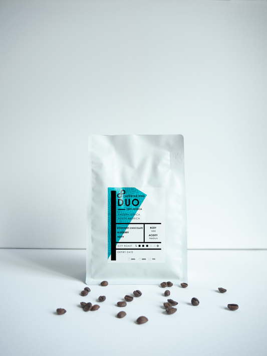 duo 250g coffee beans bittersweet chocolate blueberry nutty