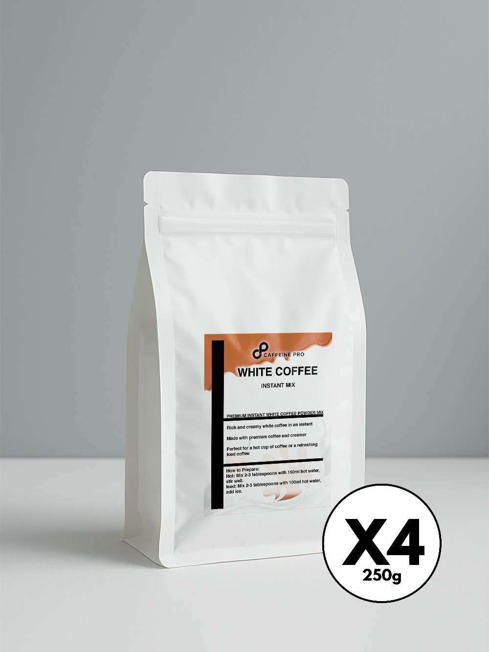 white coffee instant mix 250g 4 packs