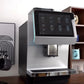 Jetinno JL31 series coffee machine with milk fridge on cafe counter