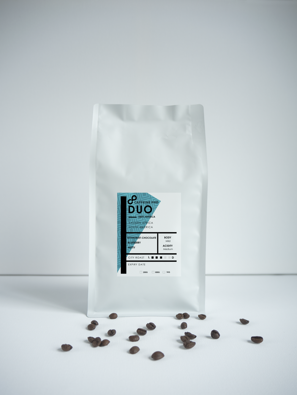 duo 500g coffee beans bittersweet chocolate blueberry nutty