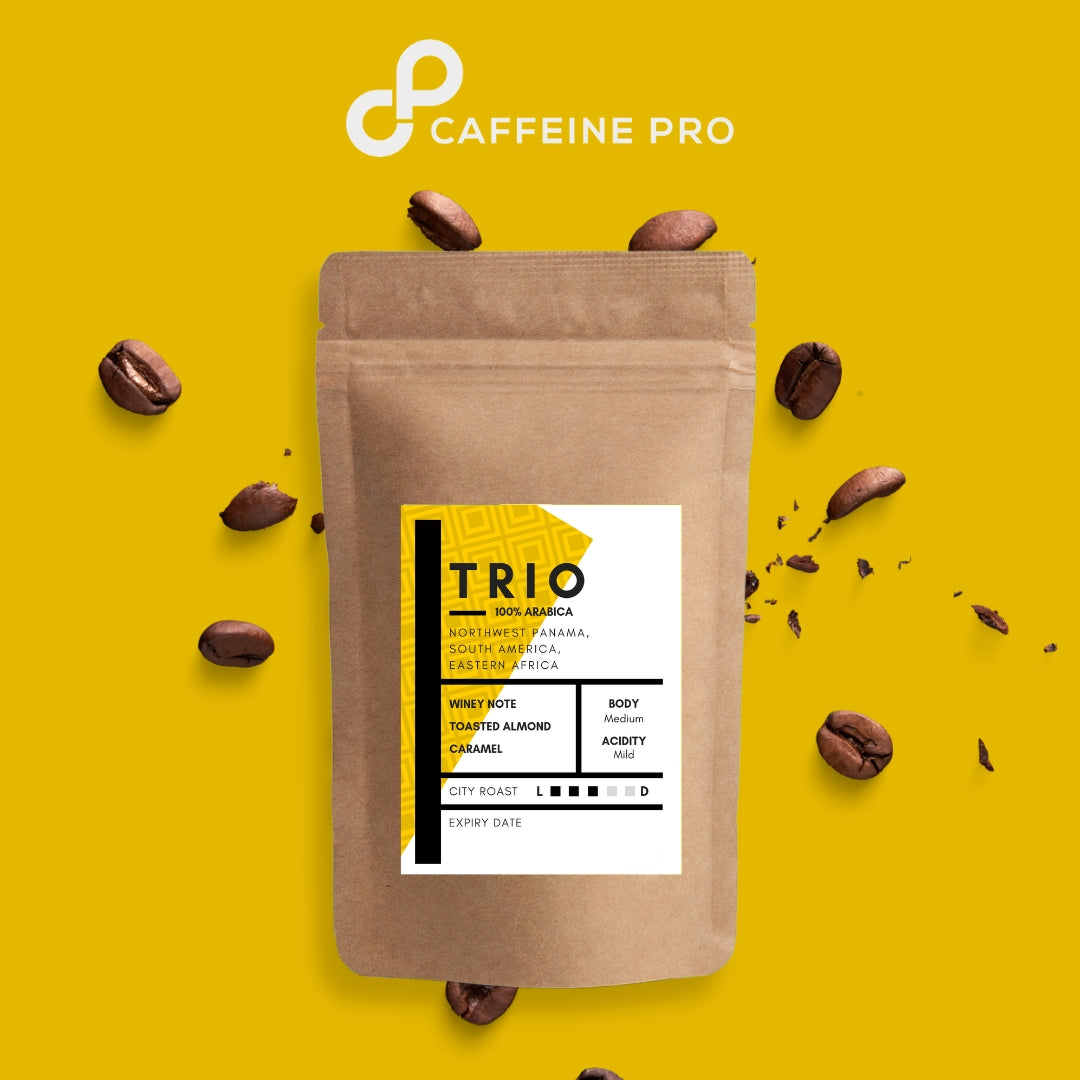 TRIO Blend | 100% Arabica Coffee Beans - Winey, Nutty, Bittersweet-Chocolate, Mild Acidity, Medium Body