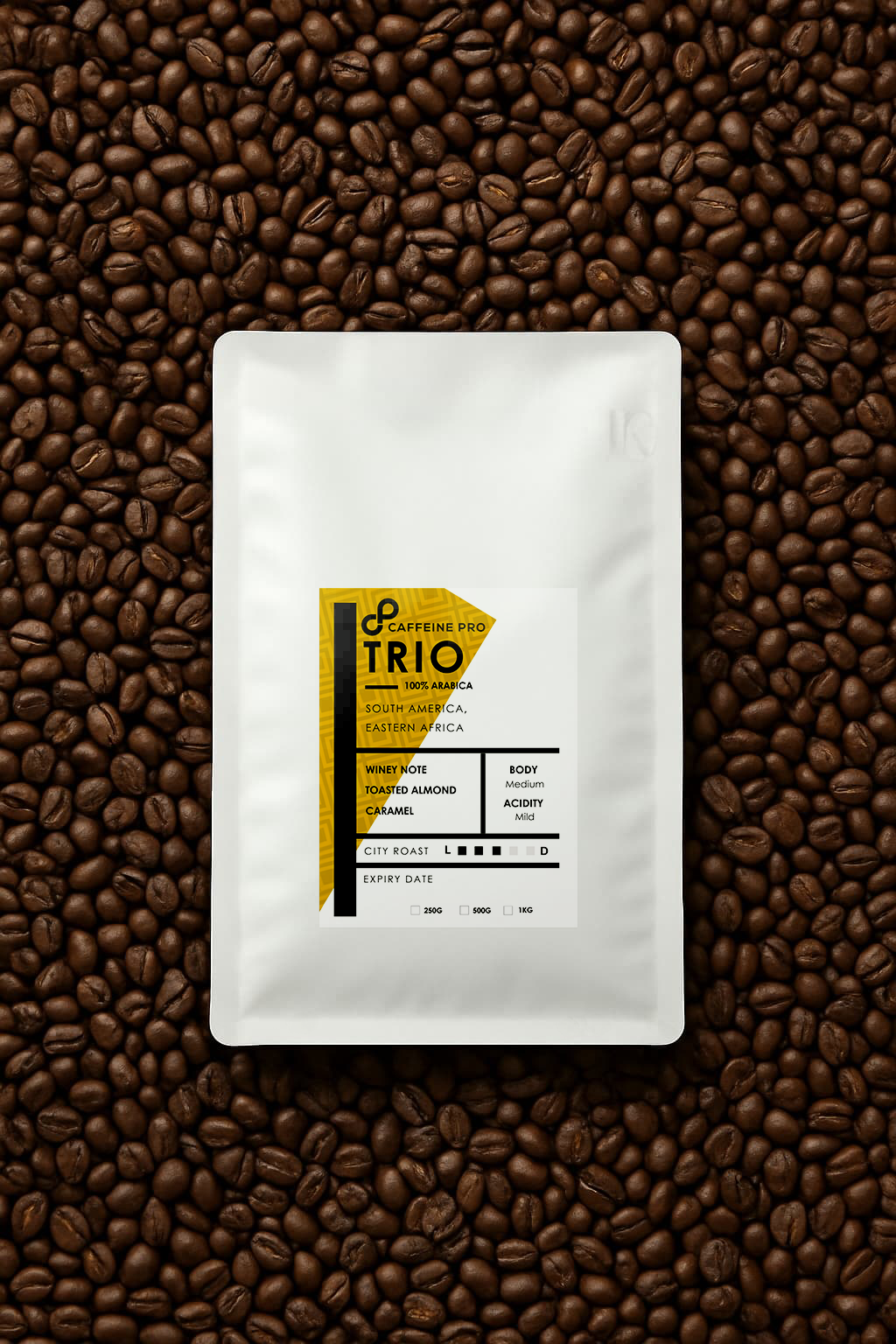 TRIO Blend | 100% Arabica Coffee Beans - Winey, Nutty, Bittersweet-Chocolate, Mild Acidity, Medium Body