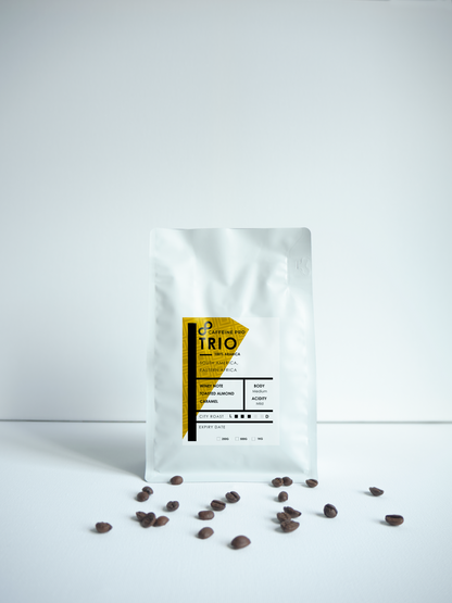 trio 250g coffee beans winey note toasted almond caramel
